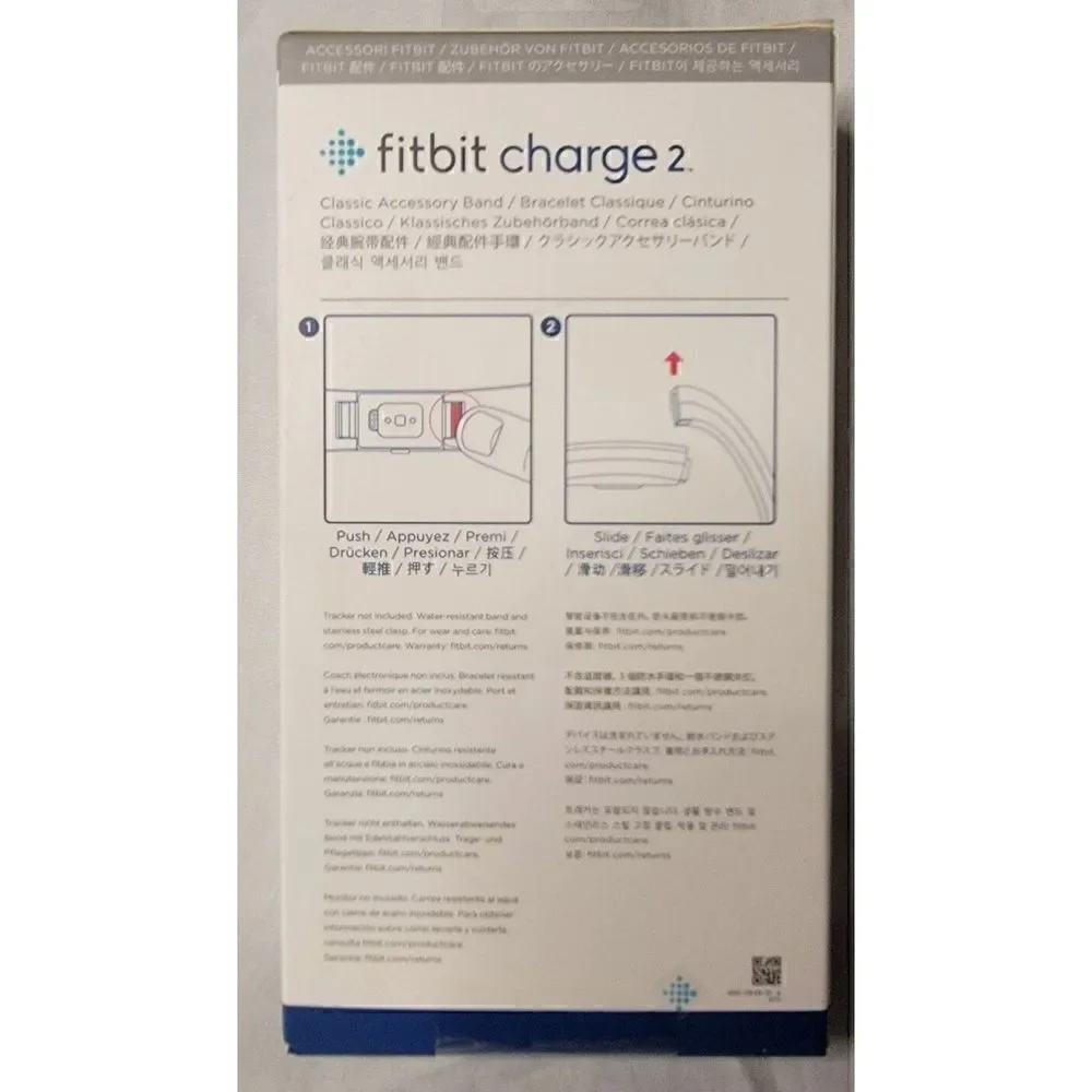 New Fitbit Classic Band for Charge 2 Fitness Activity Large Blue L/G
